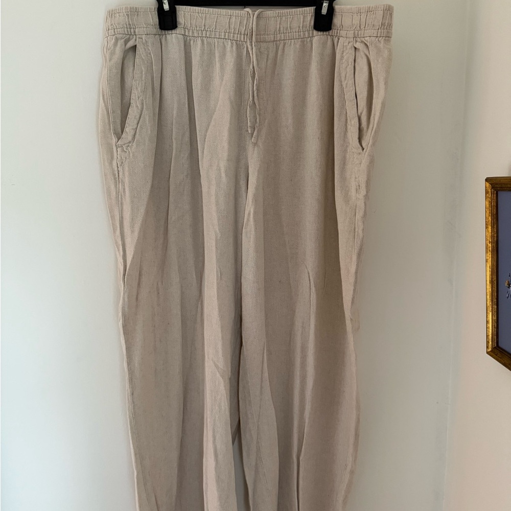 Old Navy Women’s Light Khaki Linen Pants